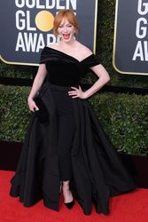 Christina Hendricks_ whose Naeem Khan gown was remade in black from gold when the dress code was announced