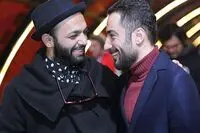 نوید محمدزاده و صابر ابر در قورباغه/ عکس