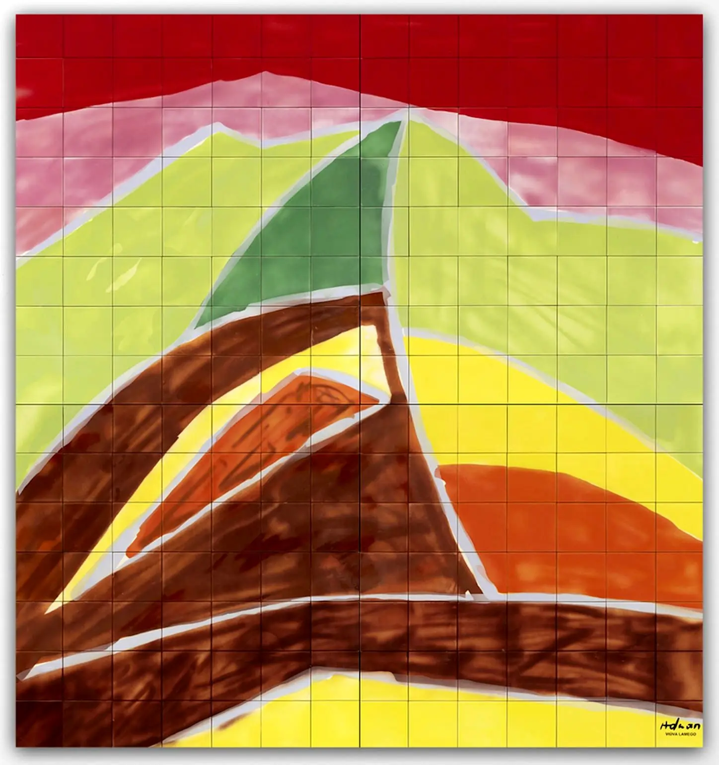 Etel Adnan, 'Mont Tamalpaïs II', 2019. Courtesy of Anthony Meier and Waddington Custot